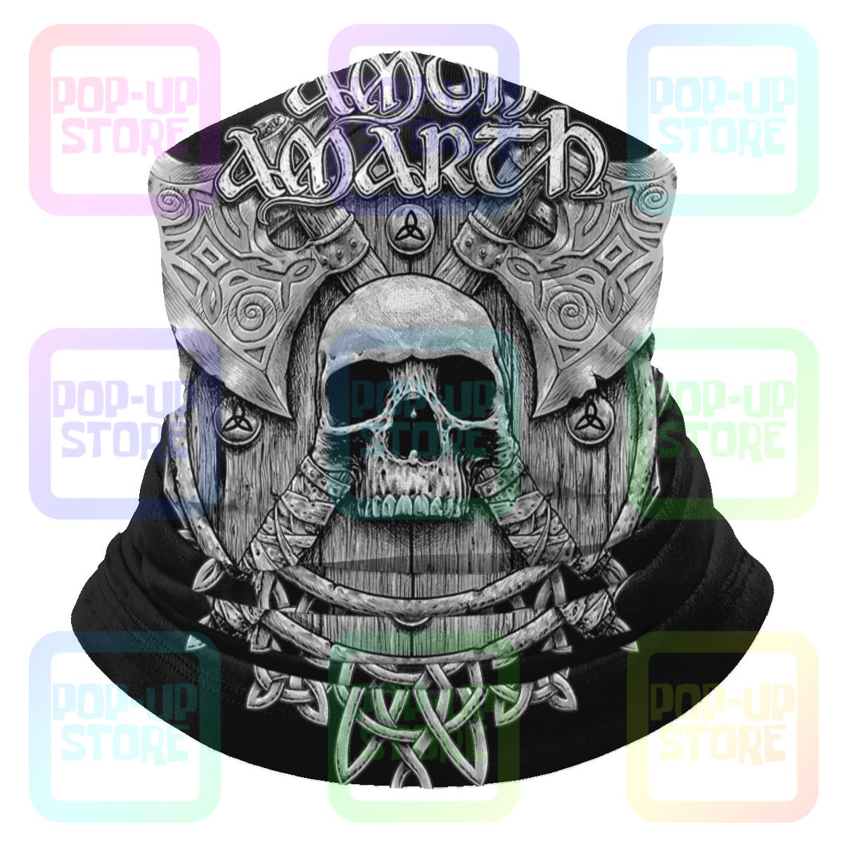 Amon amarth-skull-polaina de cuello de microfibra, bufanda Unisex, secado rápido, deportes al aire libre