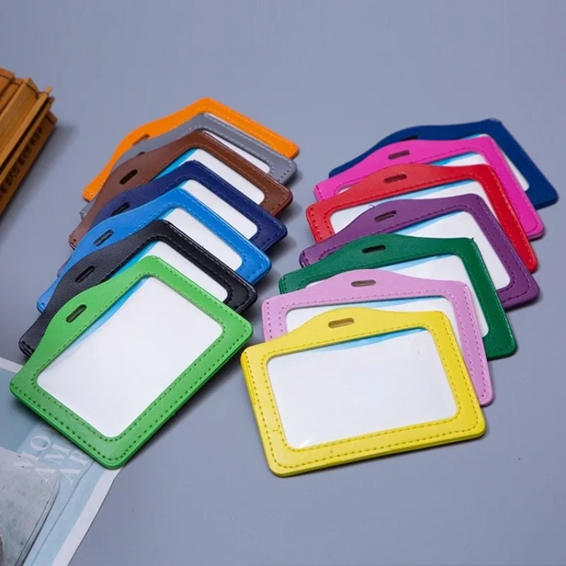 Чехол для карт из искусственной кожи, женский чехол для удостоверения личности, прозрачный держатель для банковских кредитных карт, сумки для школьников, чехол для автобусных карт