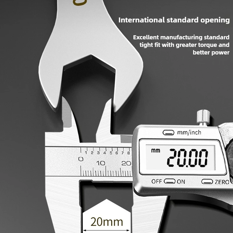 Ultra-thin Wrench Large Open-end Wrench Plum Dual-purpose Wrench Wholesale 4-27MM Cross-border Thin Section Dual-purpose