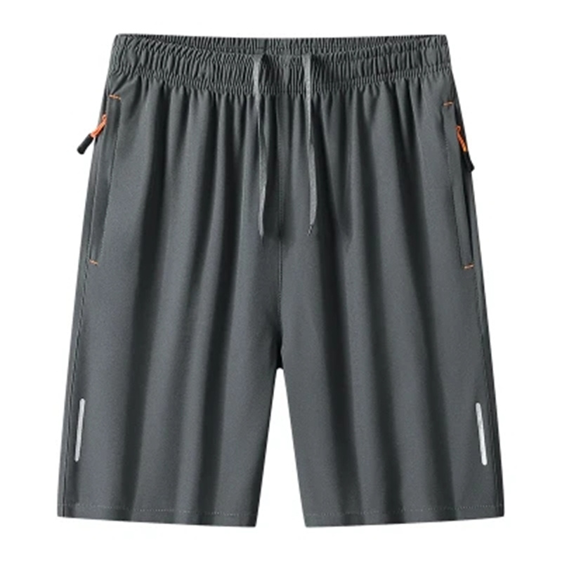 Pantalones cortos deportivos informales para hombre, ropa informal elástica de seda helada, transpirable, holgada, de talla grande, fresco y de secado rápido, 2024