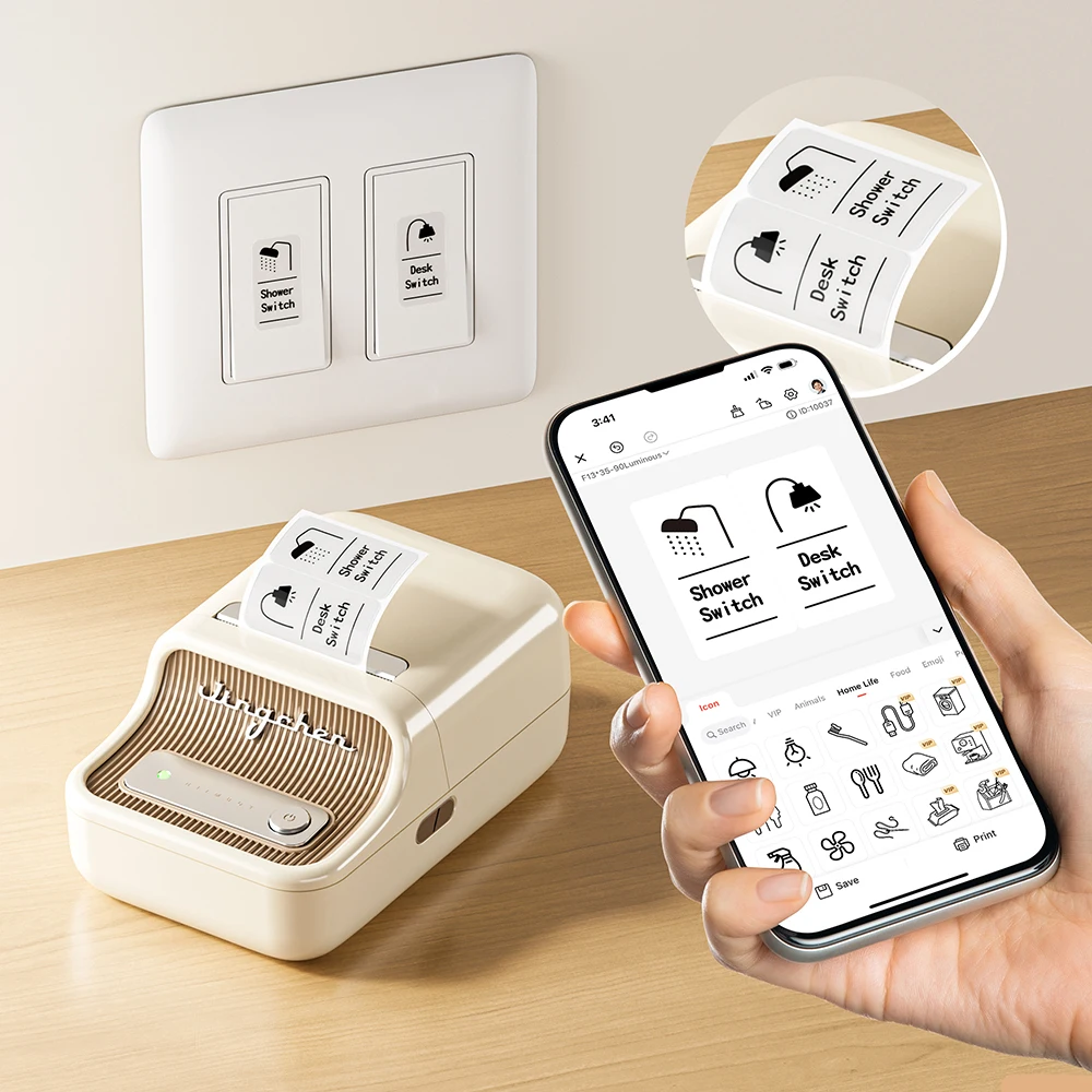 NiiMbot B21 Mini impressora térmica sem fio fabricante de etiquetas de código de barras Bluetooth portátil impressoras de etiquetas adesivas para escritório comercial