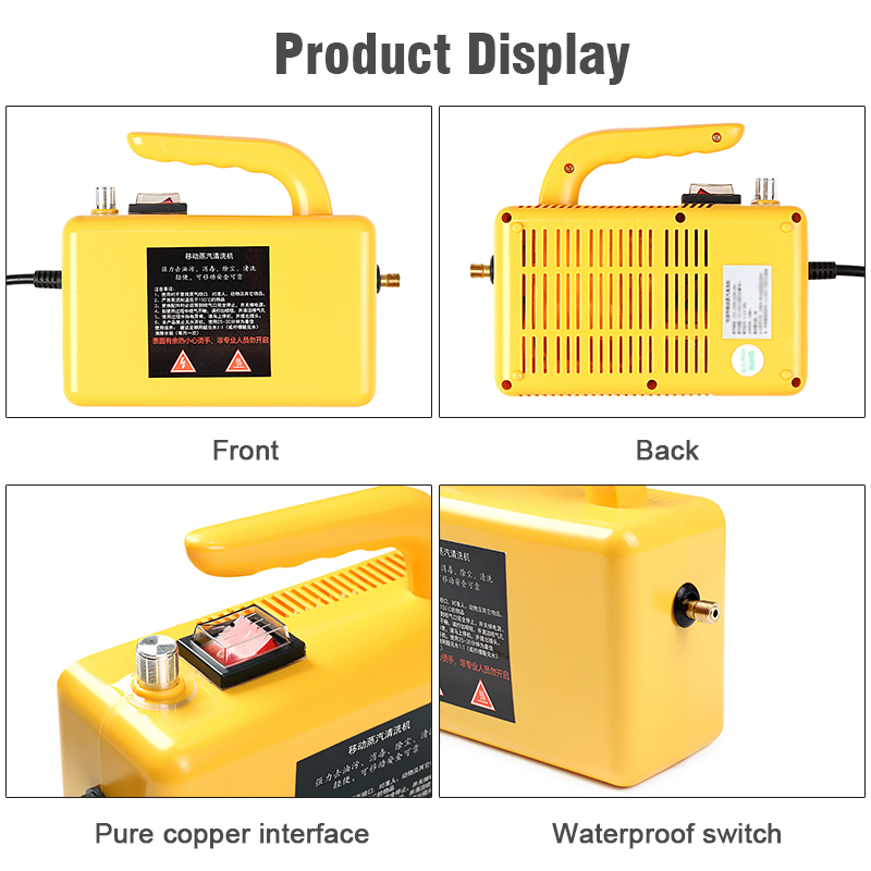 High Temperature Steam Cleaner 2600W Sterilization Pressure Jet Washer Machine for Home Car Kitchen Air Conditioner Grime Grease