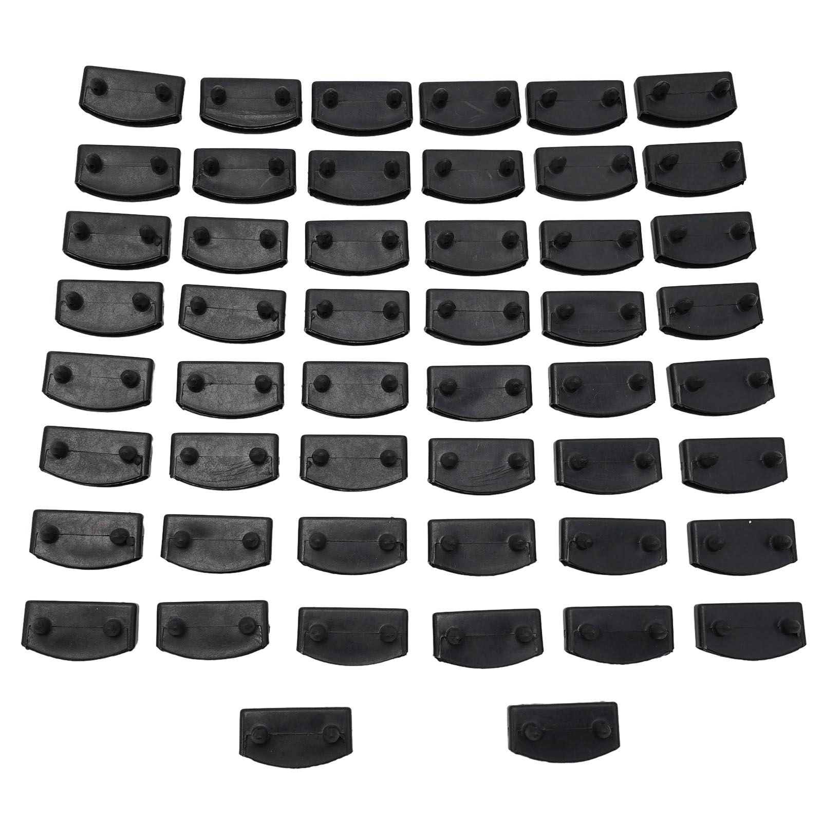 50pcs Replacement Wooden Bed Slat Plastic Middle Or End Holders 10x55mm Black Plastic Interior Accessories Auto Fastener