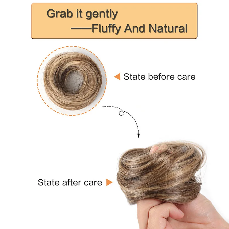 Synthetisch Elegant Rommelig Krullend Elastisch Elastiekje Golf Chignon Paardenstaart Haarverlenging Haar Pluizig Gemakkelijk te stijl Geschikt
