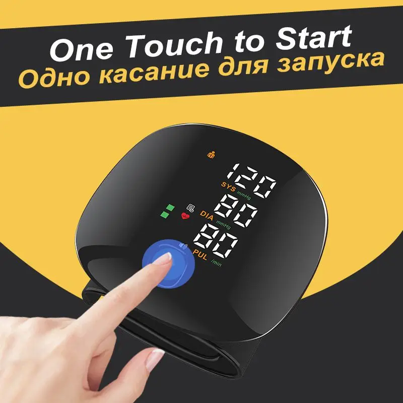 ชาร์จดิจิตอลเครื่องวัดความดันโลหิตที่ข้อมือ Sphygmomanometer Tonometer Tensiometer Heart Rate Pulse Meter สําหรับ home