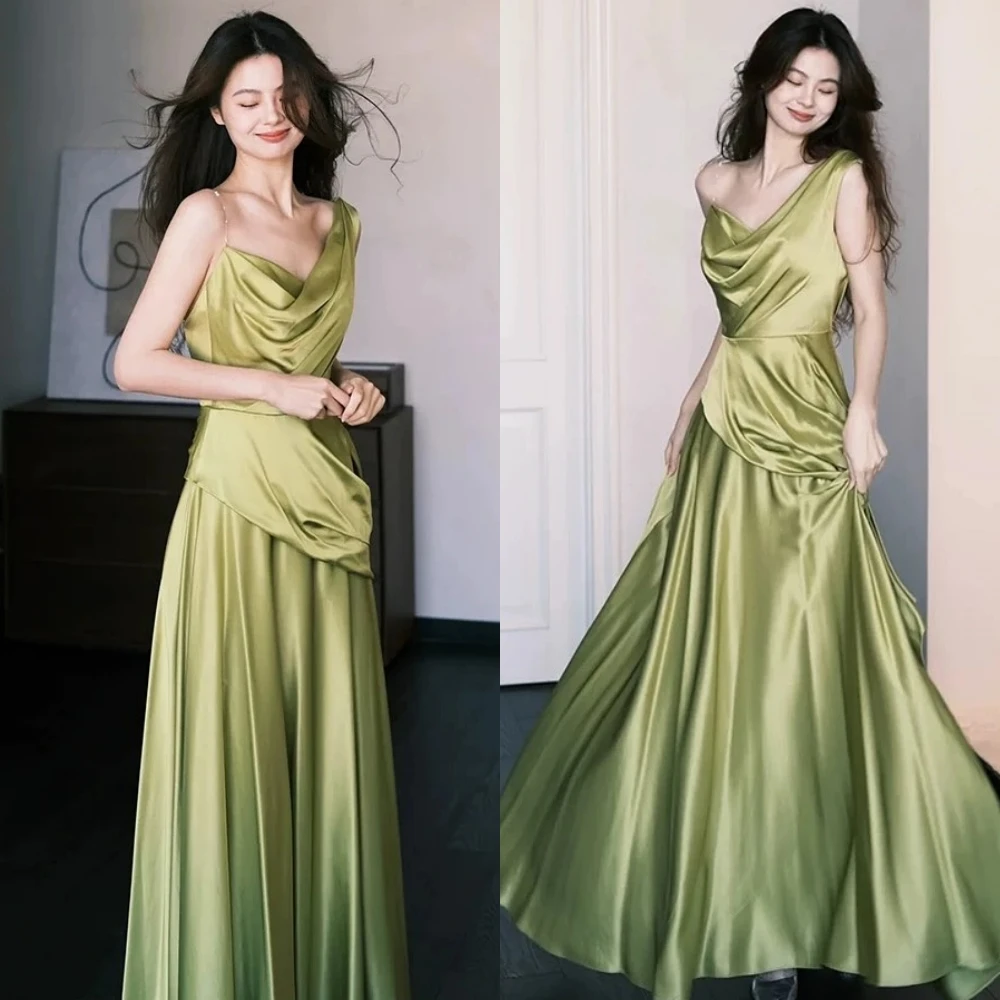 Gaun Malam Elegan Model A-Line Satu Bahu, Gaun Selebriti Berkualitas Tinggi, Gaun Prom yang Anggun