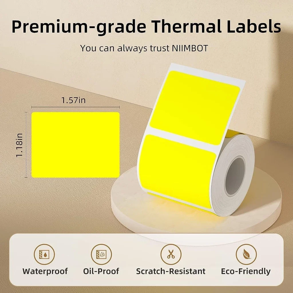 NIIMBOT B21/B203/B3S Máquina de Etiquetas Papel de Impressão Etiqueta Autoadesiva À Prova D 'Água Resistente a Óleo Etiqueta Resistente a Rasgos
