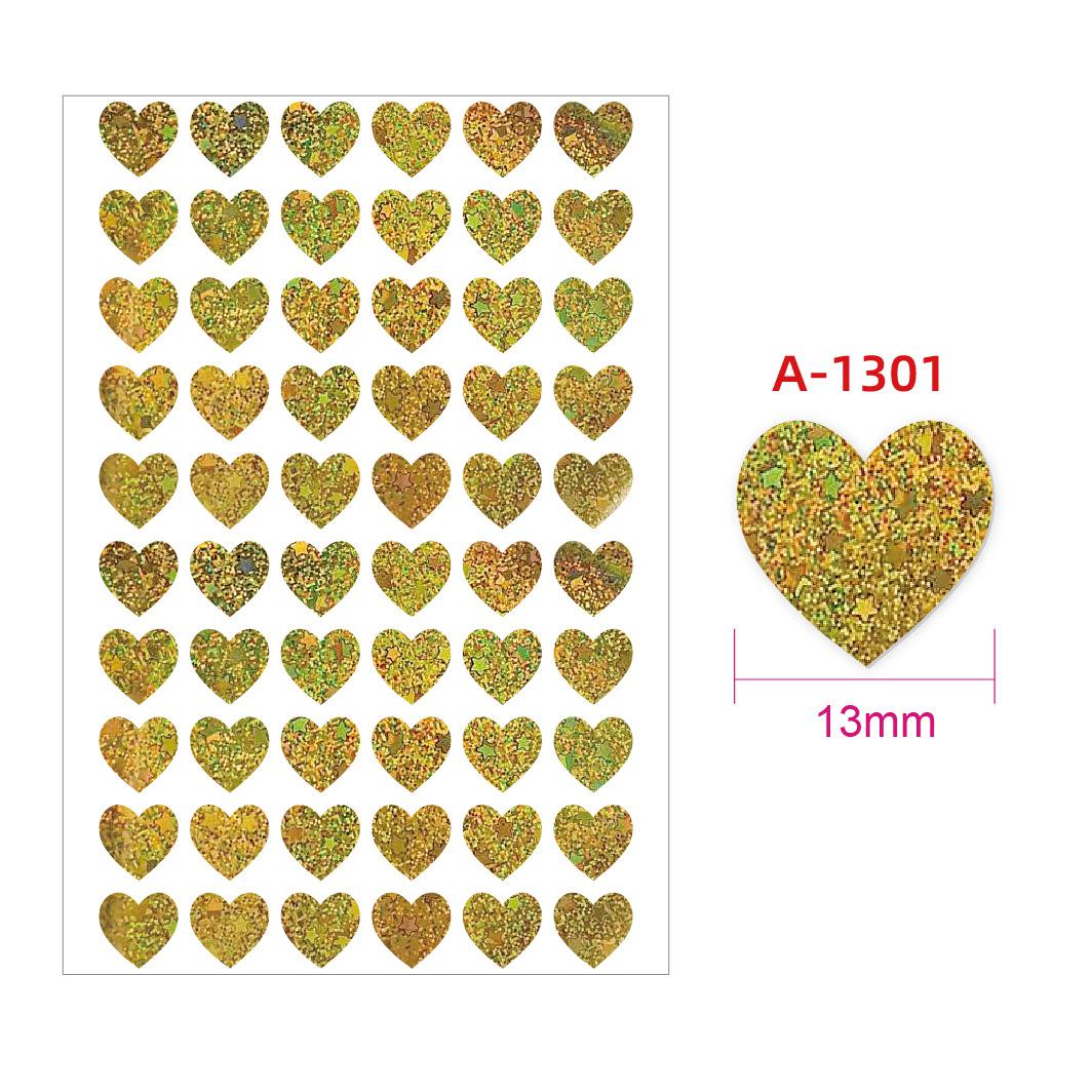 600 個/10 枚レーザーハート愛ステッカーグリッター粘着ハートステッカーラベル学生プランナースクラップブックバレンタインデー