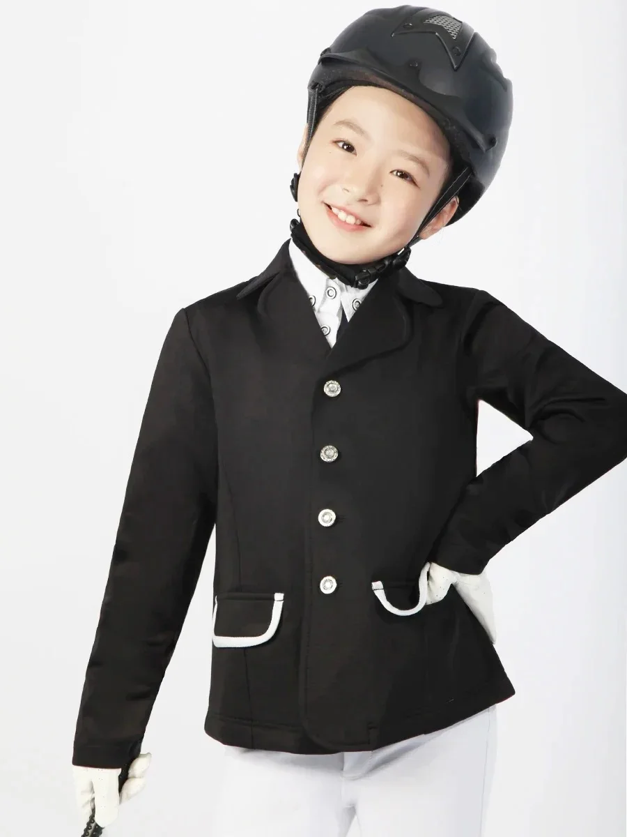 Abbigliamento da equitazione Giacca da donna Manica lunga equestre Blaze Show Cappotto Ragazzi Ragazze Attrezzatura equestre da cavaliere