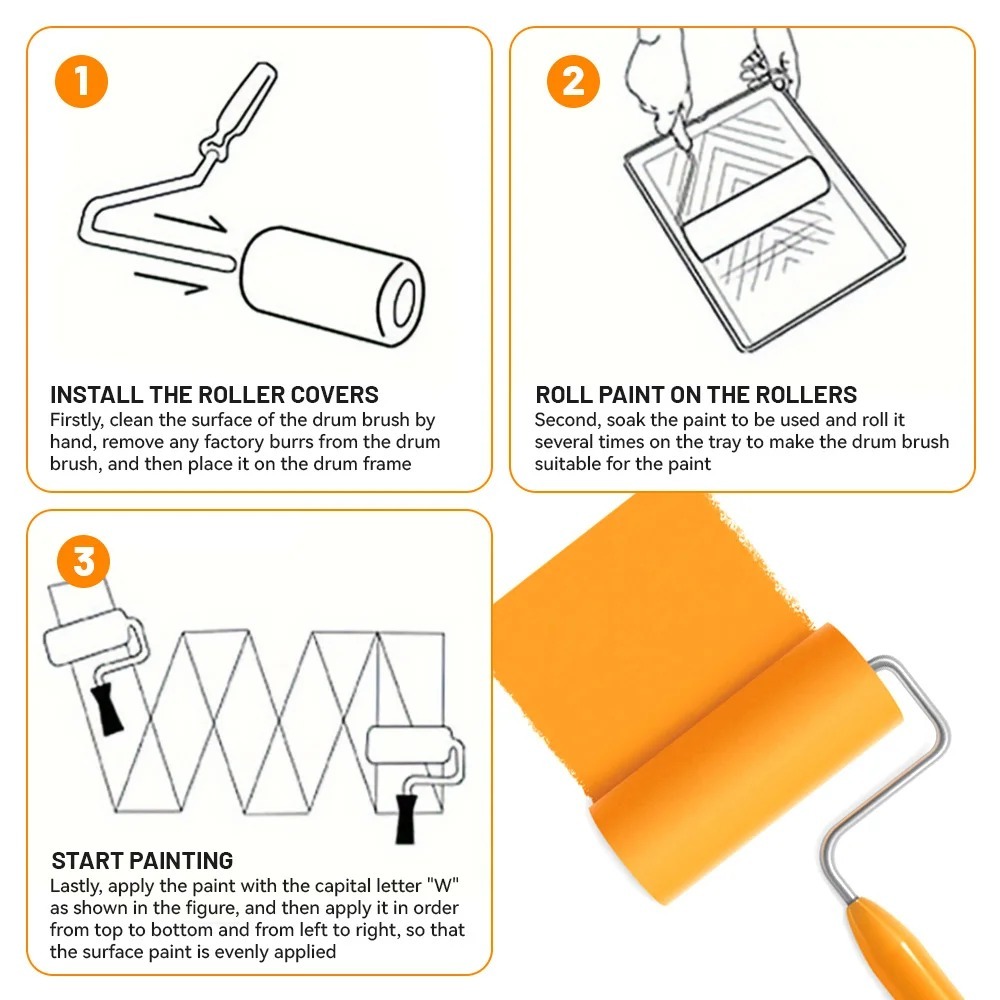 Mini-Manchons de Peinture und Mousse Blanche Langlebig, 100 mm, 10 Pièces, ensembles d'art, fournitures de Peinture