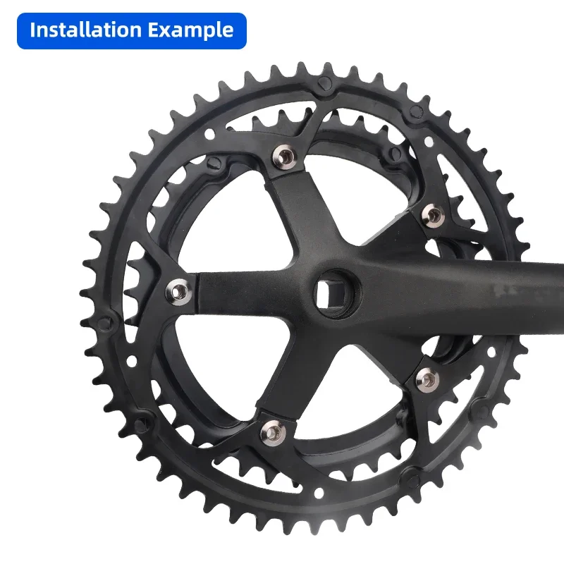 Deemount M8 Threaded Bolts for Single Double Triple Bicycle Chainring 6.5/8.5mm Height MTB Road Crankset Fixing Nuts