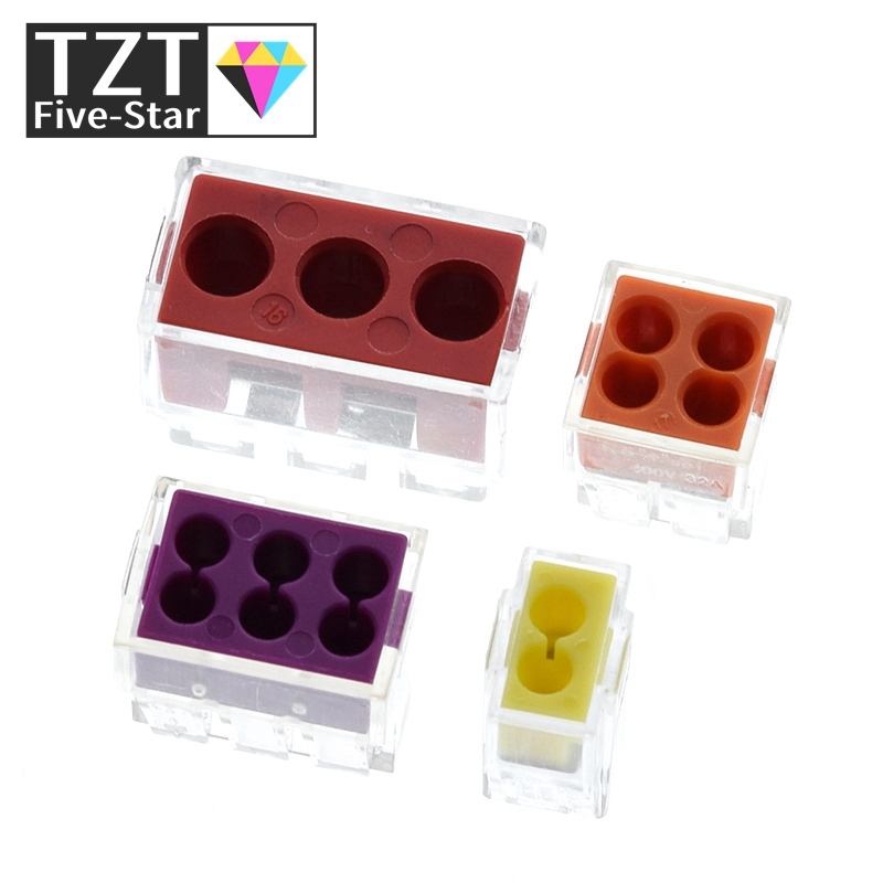10/30PCS PCT-102 PCT-103 PCT-104 PCT-106 TZT Universal Compact Wire Wiring Connector Conductor Block With Lever
