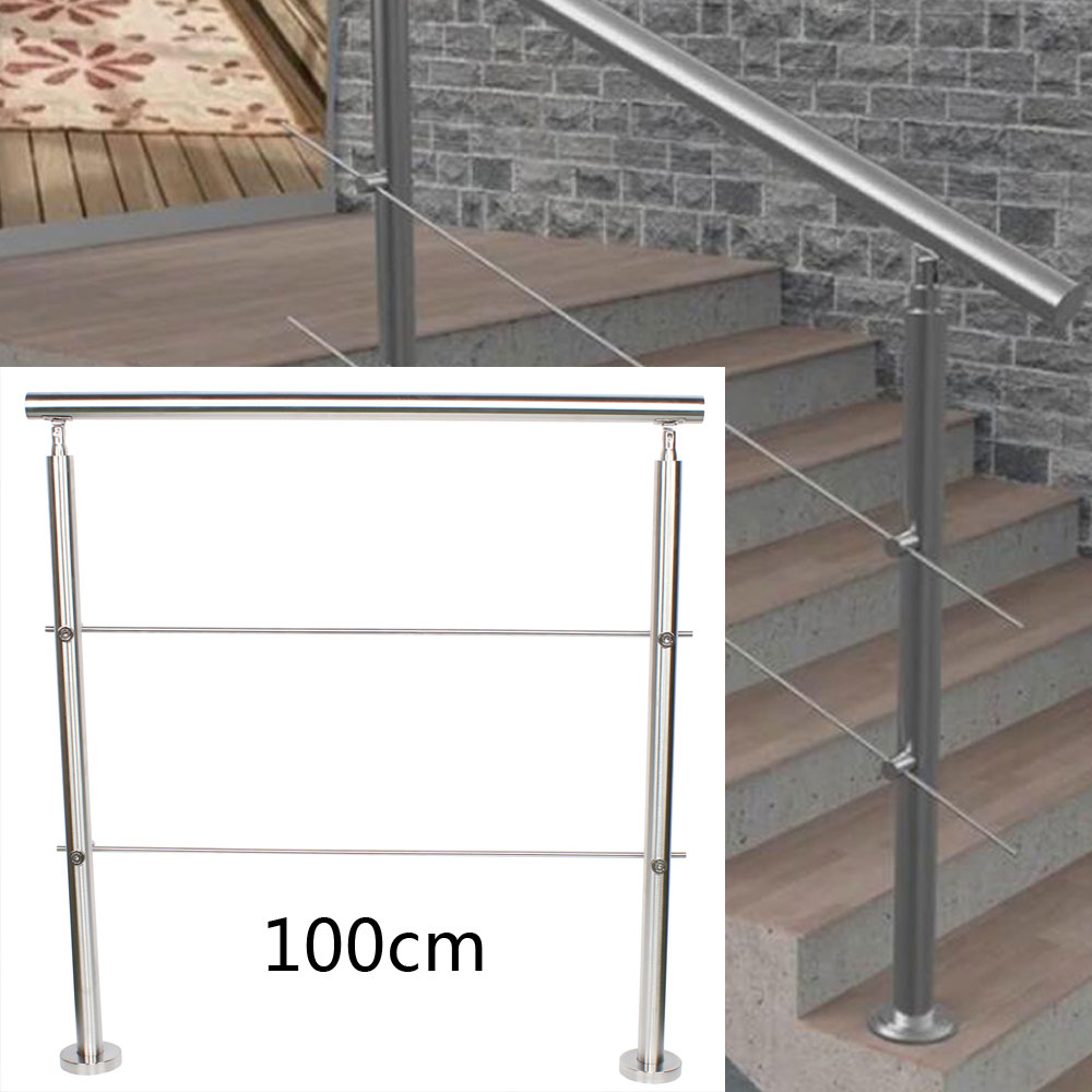 Outdoor Handrail Safety Grab Rail 2-3 Step Stair Railing Kit Stainless Steel Stair Handrail Stair Railing