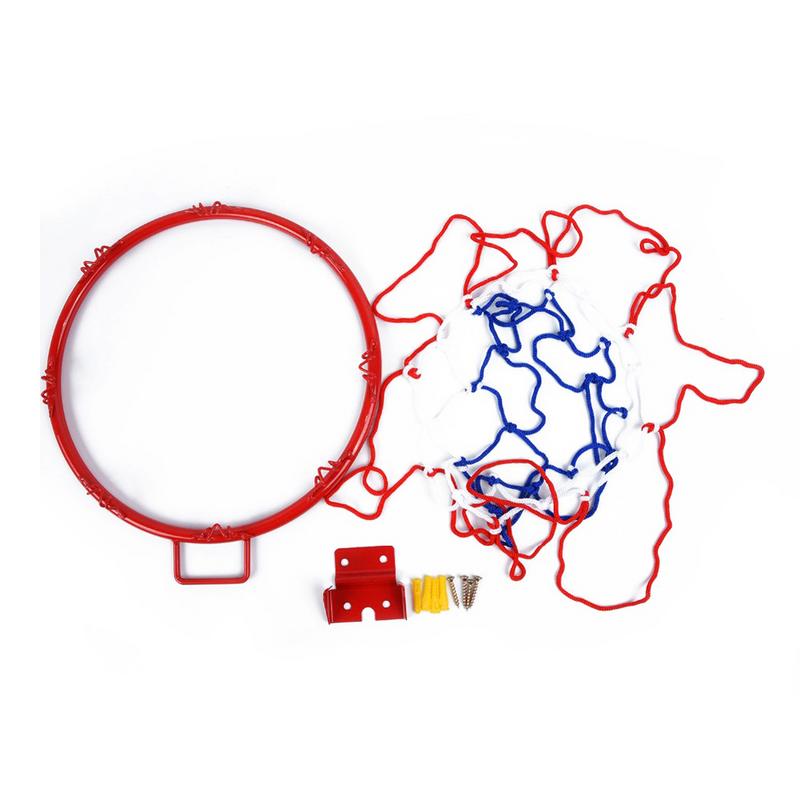 32 センチメートル鋼ぶら下げバスケットボール壁バスケットボールリムネジ付きマウントゴールフープリムネットスポーツネット屋内屋外