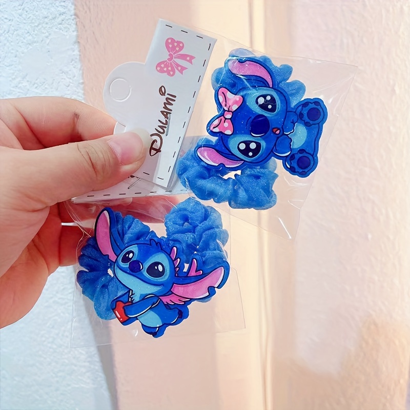 Disney Lilo e Ponto Corda de Cabelo para Mulheres, Grampo Acrílico Kawaii, Elástico, Acessórios de Cabelo, Menina Presentes