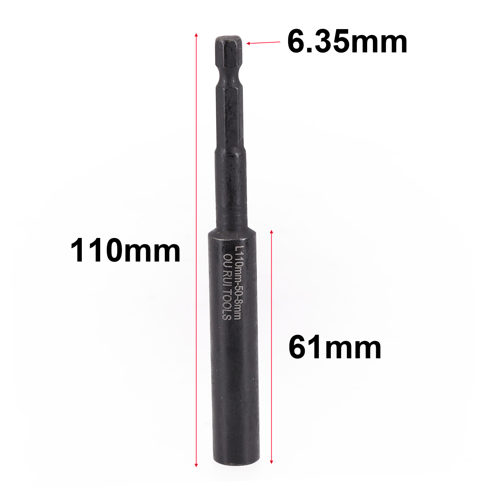 110mm Deepen Socket Wrenches Hexagon Nut Driver Drill Bit H8-H14 Sleeve Adapter Auto Repair Workshop Work Construction