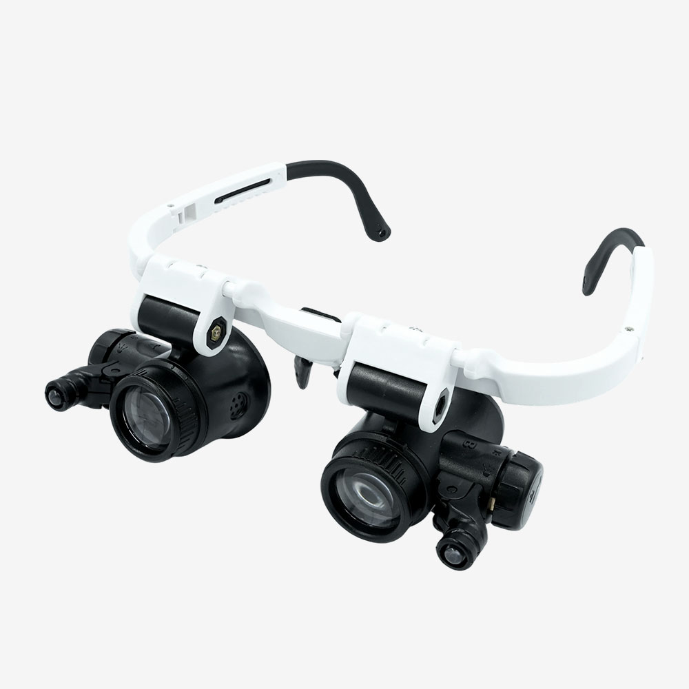 Hot sell Wearing Magnifier Glasses Magnifying 8X 15X 23X 2LED Professional Magnifier Glasses for Reading Jewelers Repair