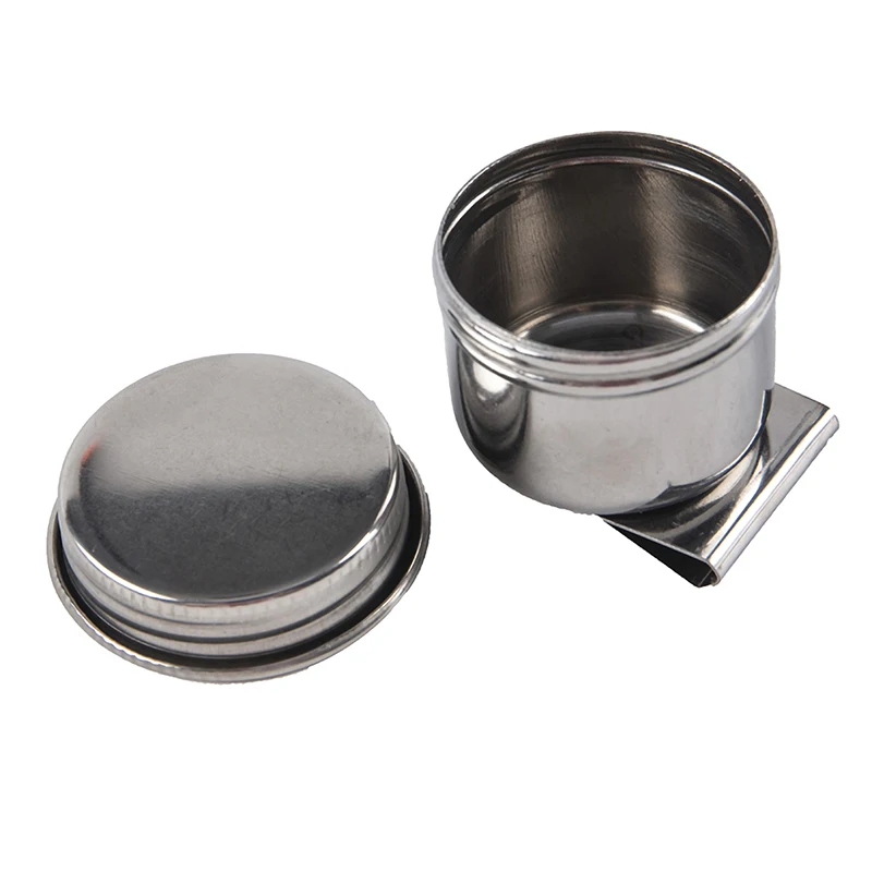Dụng Cụ Inox Nghệ Thuật Tiếp Liệu Dễ Dàng Vệ Sinh Kiểu Dáng Hình Trống Sinh Viên Tranh Sơn Dầu Nồi Trường Bảng Đơn Đôi Lỗ Dipper 1 máy Tính
