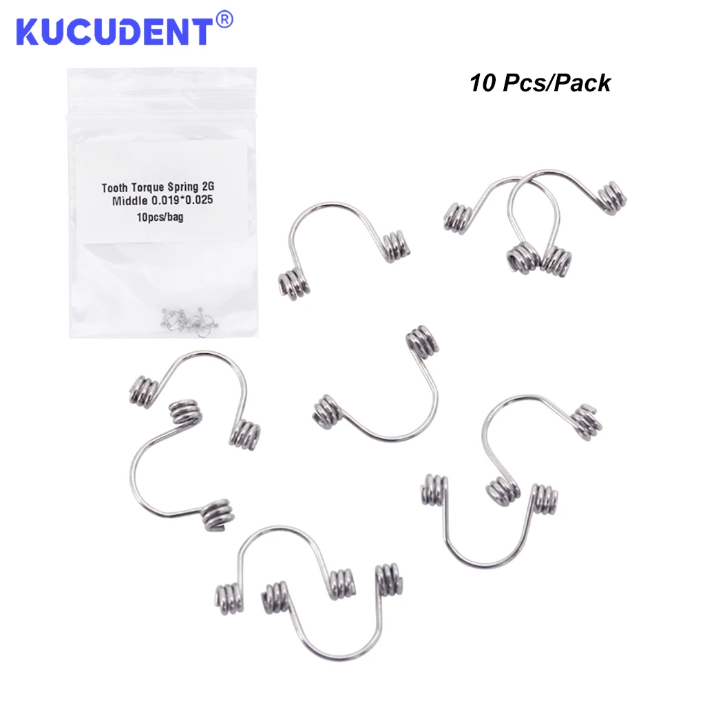 10 stks/pak Tandheelkundige Koppelveren Orthodontische Voorste Tanden Koppelveren Rechthoekige Grote/Kleine/Midden Rvs Lente