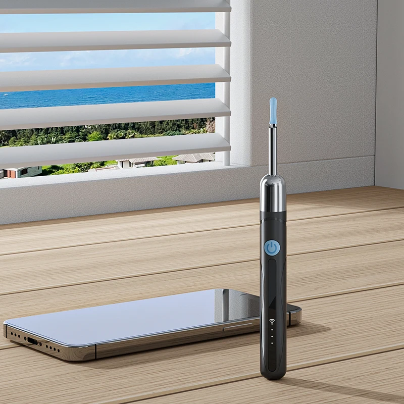 Endoscopio WiFi 4,2mm 1080P cámara recolectora de oídos con Base de cuchara para iOS/Android otoscopio de limpieza de oídos con herramienta de eliminación de cera de oídos