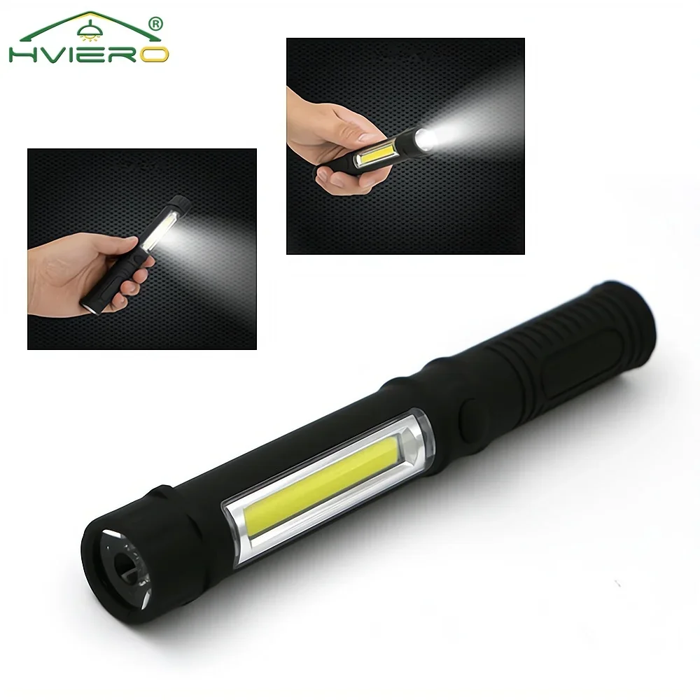 ปากกาขนาดเล็กไฟฉายมัลติฟังก์ชั่น LED โคมไฟแบบพกพา Night Work Light การตรวจสอบฐานแม่เหล็กกันน้ํา Camping ตกปลาขี่จักรยาน