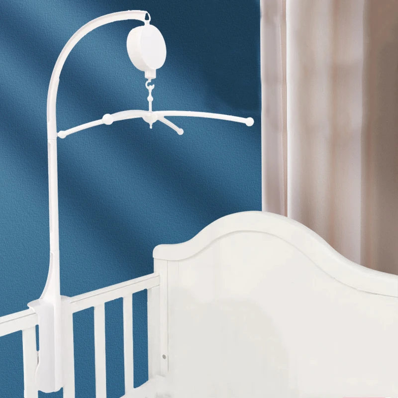 Blanc bébé berceau Mobile lit cloche jouets support infantile jouet bras support liquidation boîte à musique bébé jouets carrousel hochets support ensemble Bébé