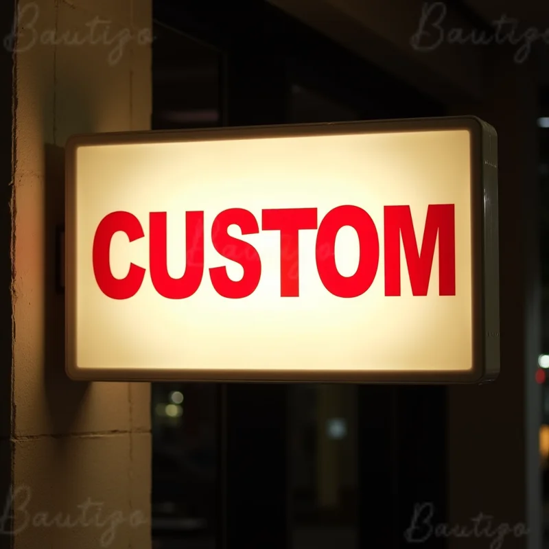 Scatola luminosa a LED Segno acrilico in metallo Segnaletica personalizzata per esterni impermeabile per pubblicità aziendale Segnaletica per display illuminata a parete 3D