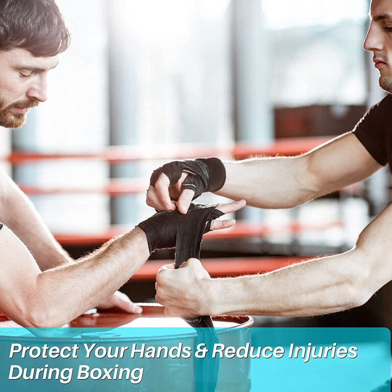 2 개의 롤 2.5M 코튼 복싱 붕대 스포츠 스트랩 Sanda Gauntlets MMA 핸드 글러브 랩 벨트 랩 밴디지 경쟁