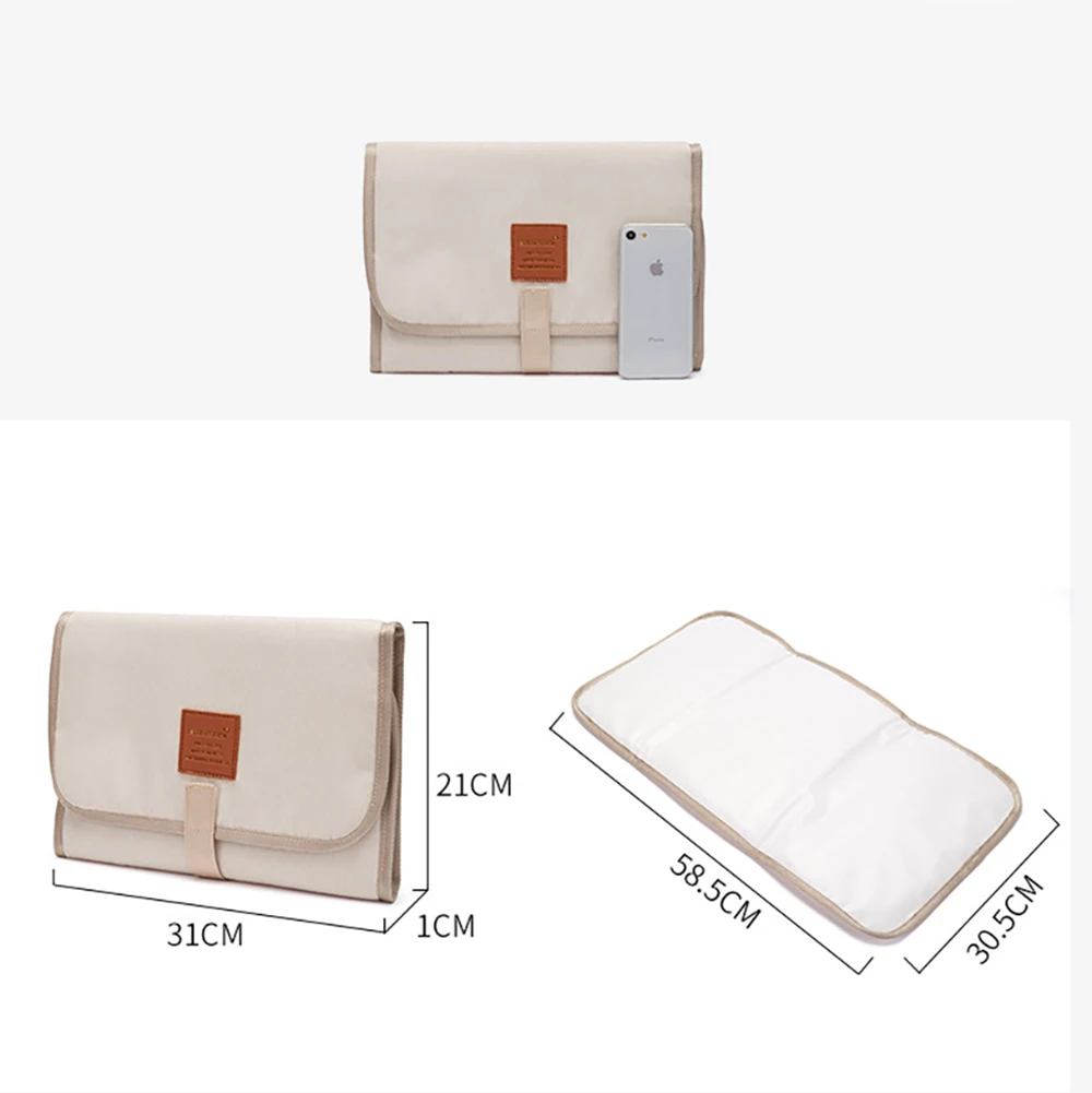 Có Thể Gập Lại Thay Tã Lót 60*30Cm Sơ Sinh Di Động Cho Bé Thay Đổi Thảm Tã Chống Thấm Nước Bền Nylon Tã Cho Bé Tờ