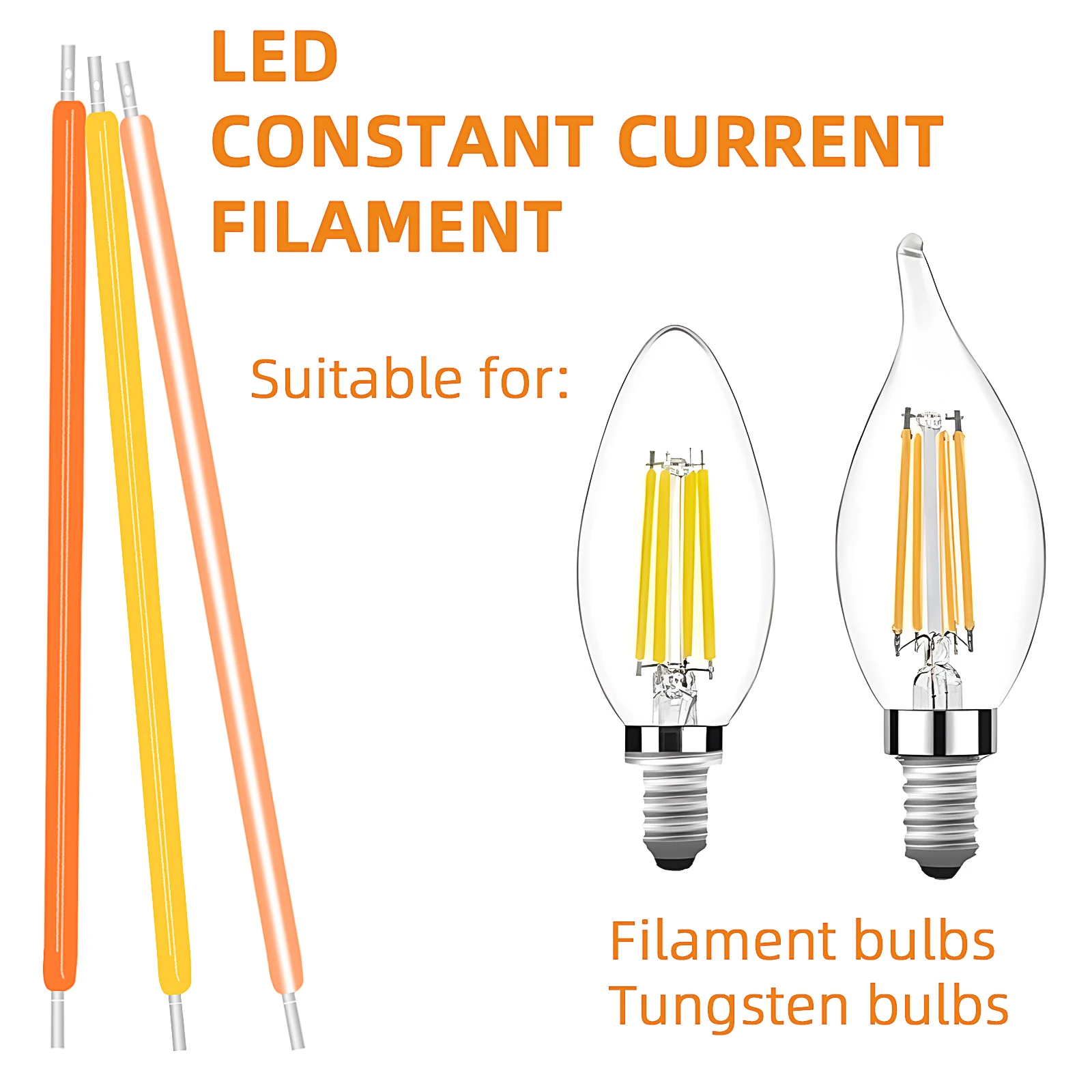 5 Pz DC 3 V 18.8/26/38mm Cob Led Filamento 2200k Bianco Blu Rosso Rosa Edison Lampadina Parti Lampada Diodi di luce a incandescenza