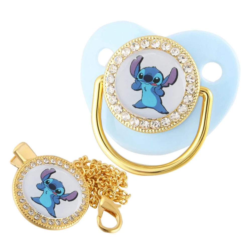 Disney Stitch Trẻ Sơ Sinh Núm Vú Giả Sơ Sinh Silicon Pacifier Sáng Bóng Núm Vú Cho Bé Không Chứa BPA Giả Cho Em Bé 0-18M