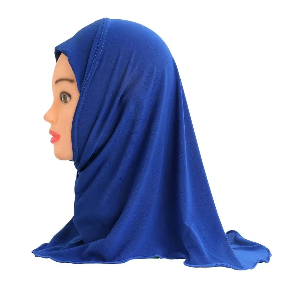 50cm crianças hijabs meninas muçulmanas crianças hijab lenço islâmico xales material macio e elástico para 2 a 7 anos de idade meninas turbante