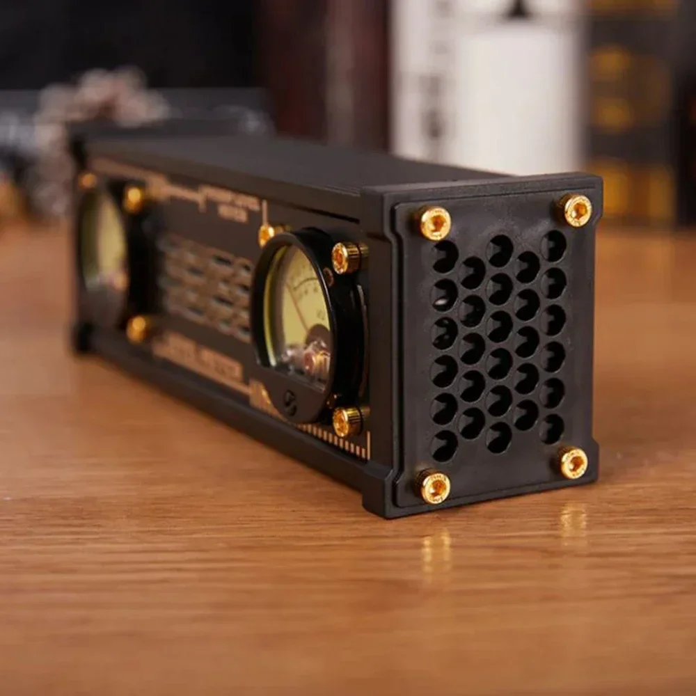 Controller vocale con luce RGB con decorazioni Desktop retroilluminate lampada Pickup per misuratore di livello VU analogico