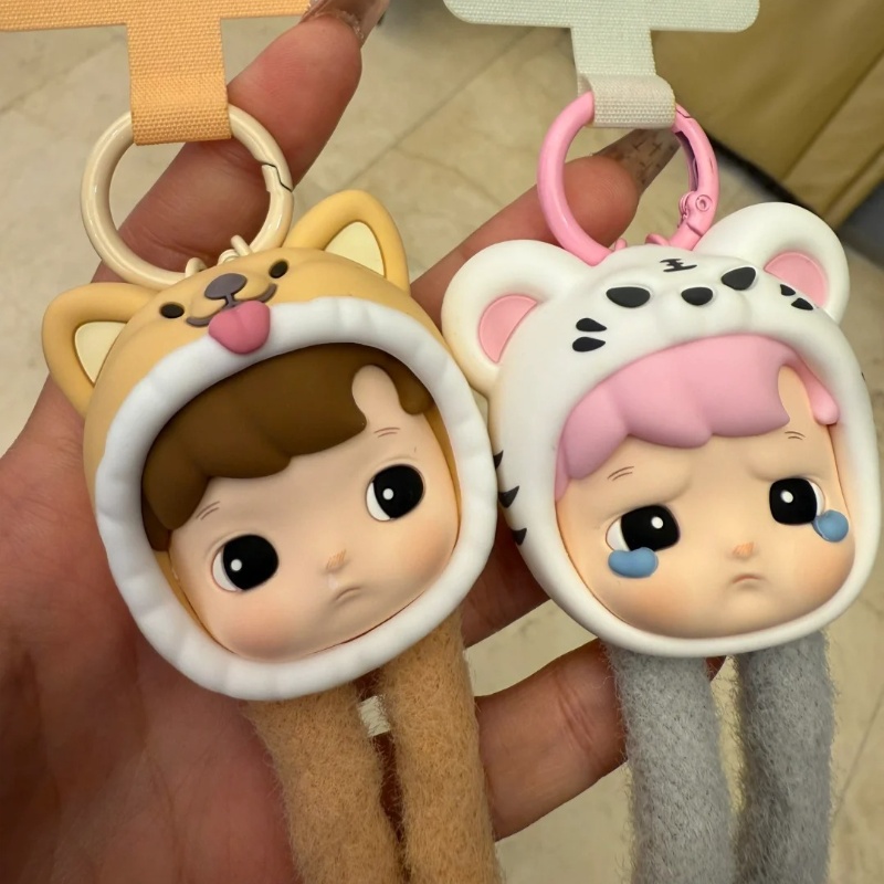 Genuíno hacipupu aconchego com você telefone cordão série caixa cega moda dos desenhos animados pingentes decoração meninas presente de aniversário
