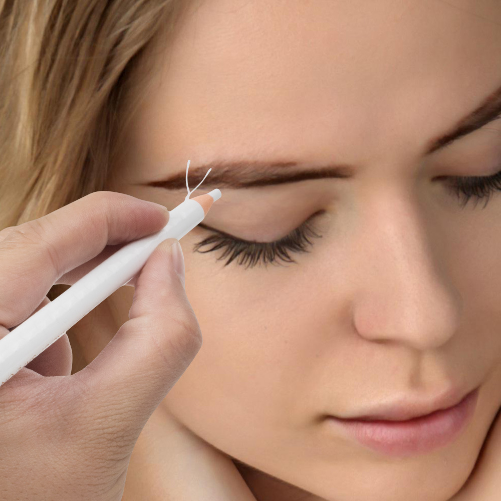 1/2/3 Trắng Microblading Hình Xăm Lông Mày Bút Đánh Dấu Chân Mày Da Bút Bút Chì Định Vị Phụ Kiện Dụng Cụ