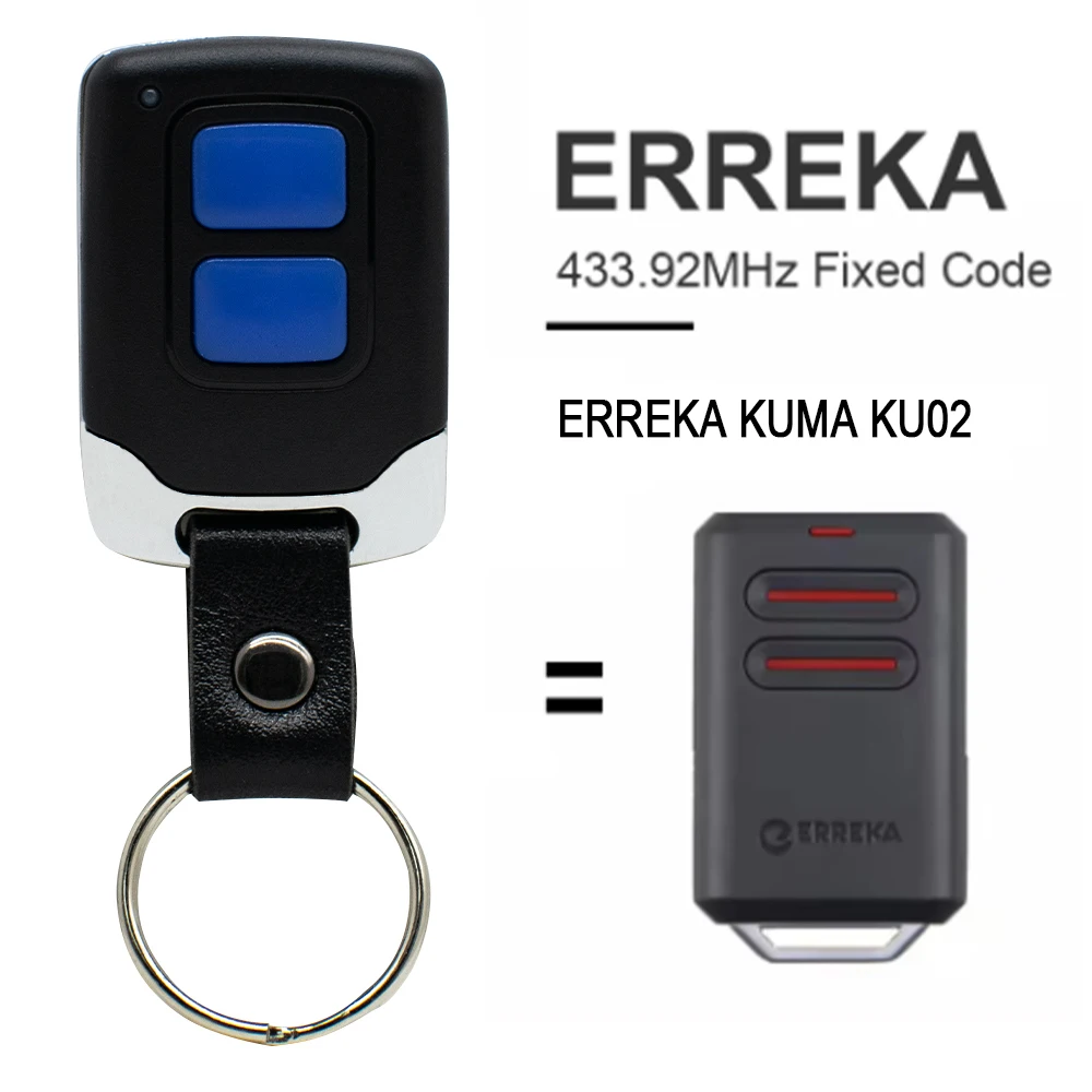 Mando a distancia para ERREKA KUMA KU02 Duplicator Garage Door Opener 433.92MHz Código Fijo