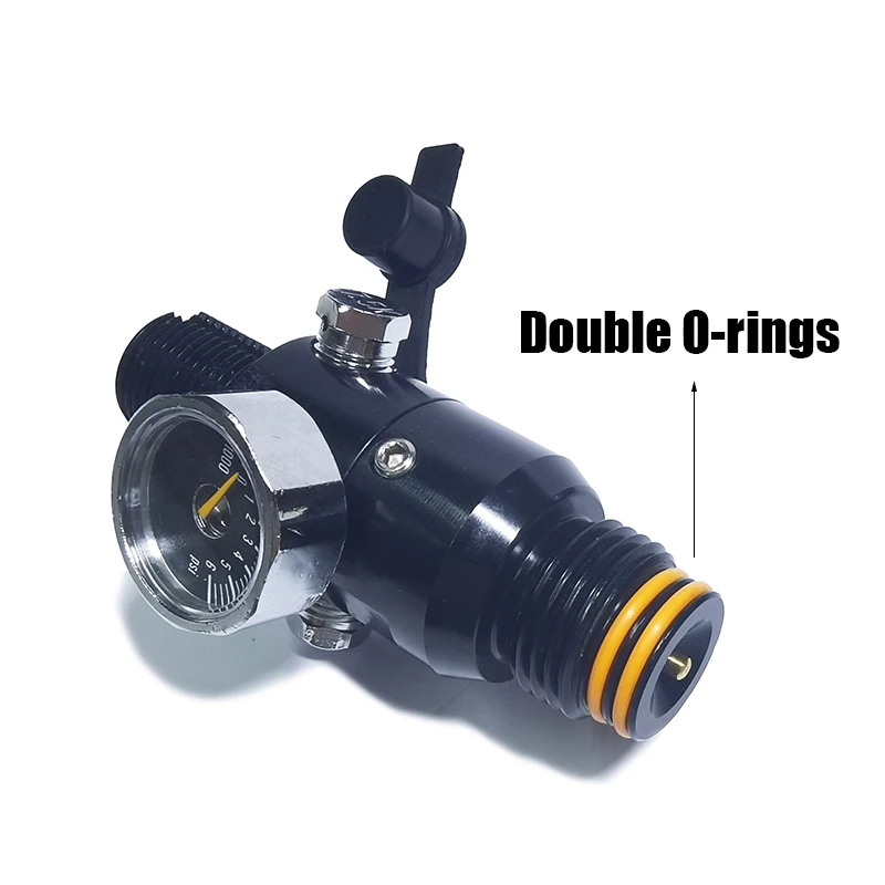 HPA Regulator Valve of Compressed Air Accessries CO2 Oxygen Nitrogen Cylinder Tank Bottle 4500psi Input, Output 800psi to 3000ps