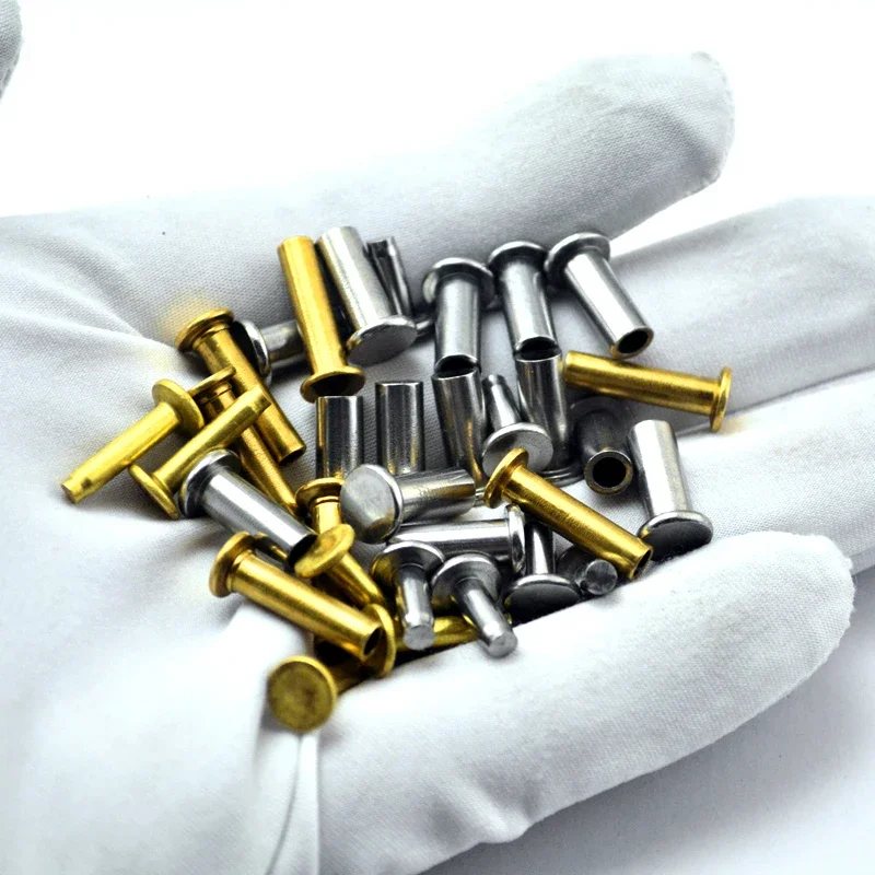 10sets Kitchen Knife Handle Rivet Manual Knife Handle Clamping Screw DIY Knife Tableware Handle Fixing Lock Rivet Accessories
