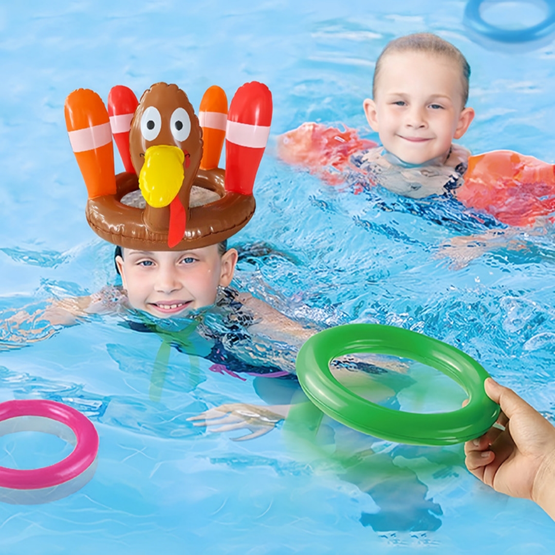 Christmas Antler Headband Elk Antler Headband Throwing Ring Party Inflatable Toy