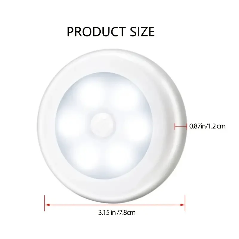 1/3/6 stücke 6LED Motion Sensor Nachtlicht LED Schrank Lichter Unter Schrank Lichter Drahtlose Wand Puck Lampe für Treppen Schritt Flur