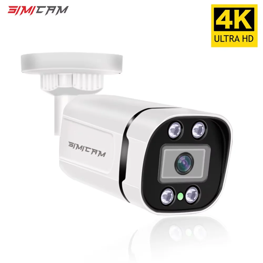 4K Poe Videoüberwachungskamera Ip Onvif Audio 48V POE/DC 12V 4MP/5MP/8MP Nachtsicht Bullet Wasserdichte Überwachungskamera für NVR