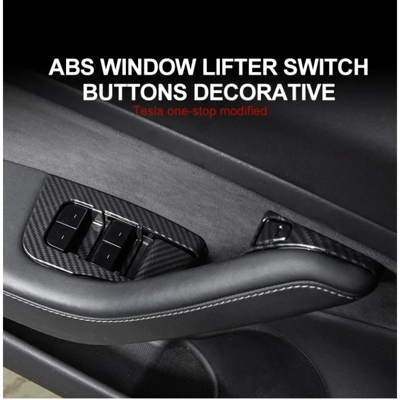 Window Lifter Switch Buttons for Tesla Model 3 Y 2017-2023 LHD Door Open Handle Cover New Model3 Highland 2024 Car Accessories
