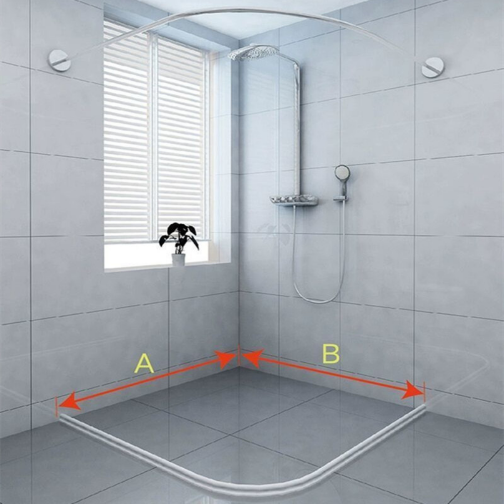 Barrera de silicona para ducha, tira de retención flexible, resistente al agua, bloqueador de separación en seco y húmedo