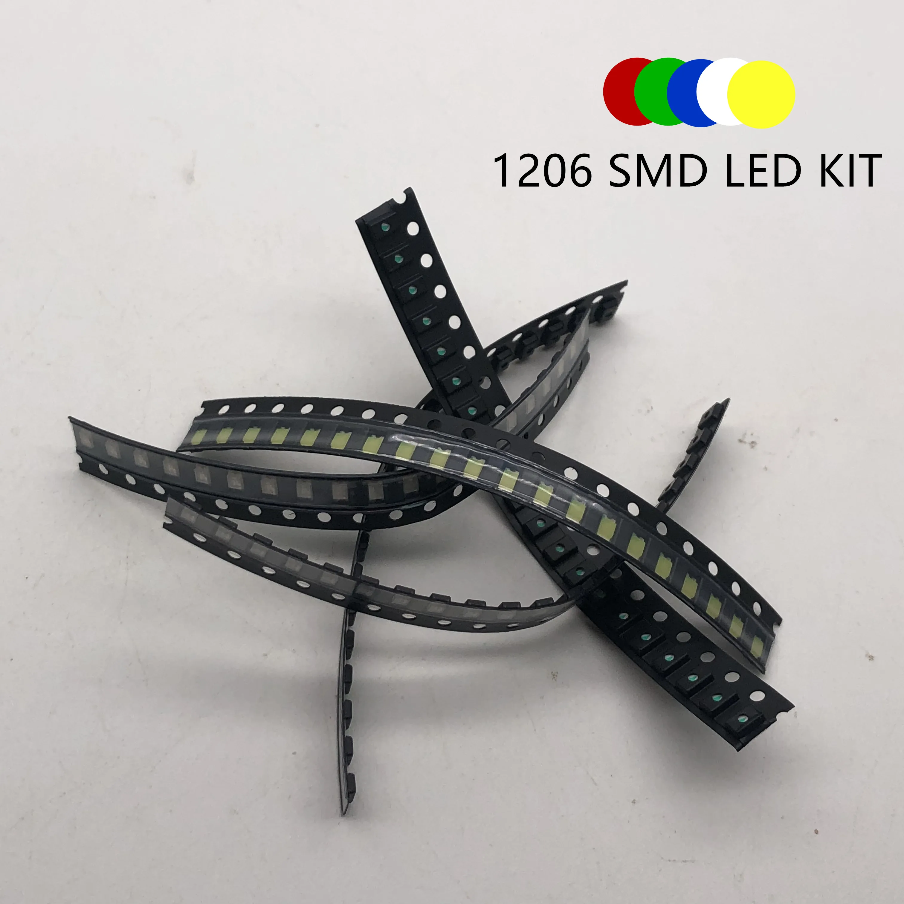 100 Stuks 5 Kleuren Elk 20 Stuks 5730 5050 3528 1210 1206 0805 0603 0402 3020 2835 0.2W Smd Led Diode Kit Rood Groen Blauw Wit Geel