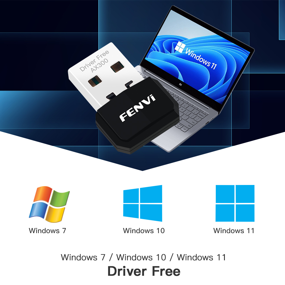 Fenvi wifi6 adaptador usb dongle ax286 usb 2.0 placa de rede 2.4ghz mini receptor sem fio para pc/laptop para win7/10/11 driver livre