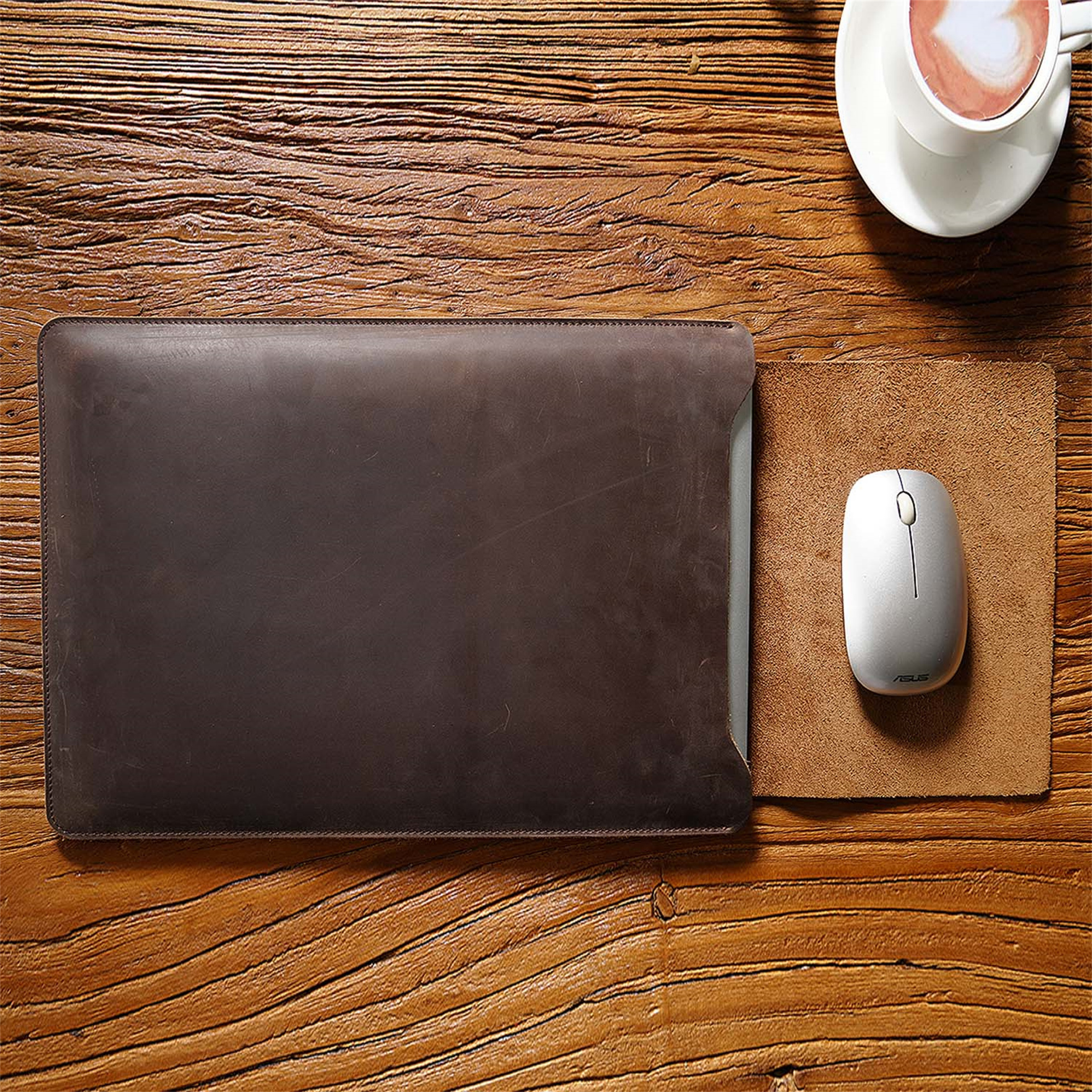 Custodia per laptop trapuntata in pelle di vacchetta di design Custodia per laptop in pelle personalizzata per MacBook Pro da 12 "13" 14 "