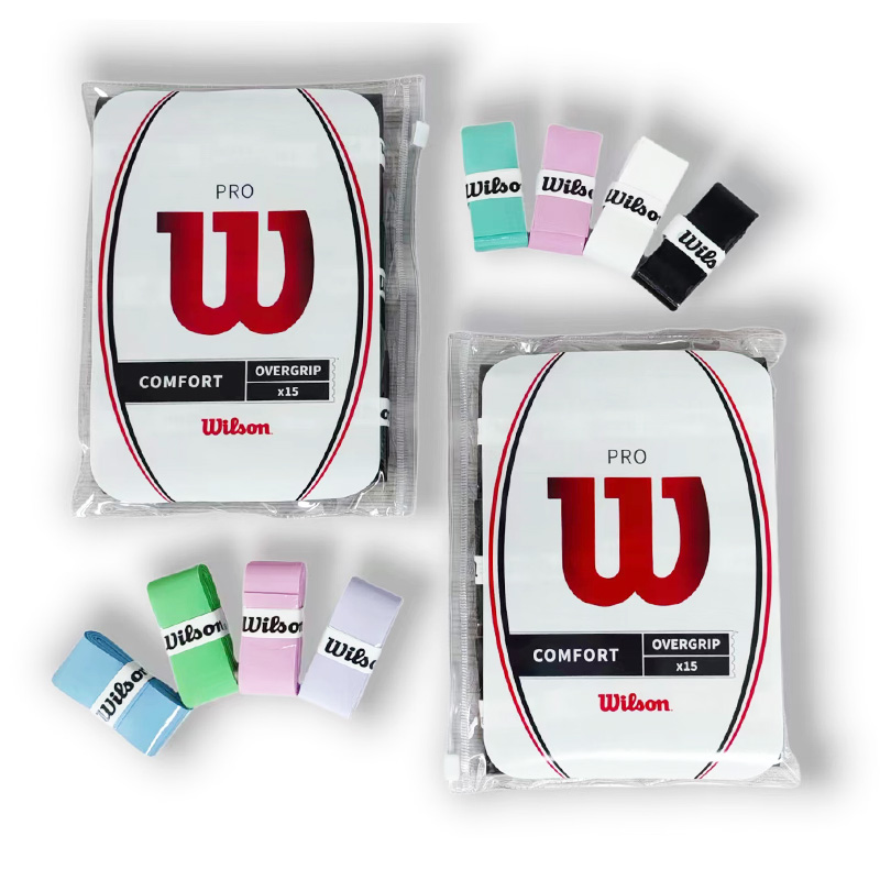 15 Pcs Original Wilson ไม้เทนนิส Overgrip ลื่นพาเดล Grips เทนนิส Racquet เทปดูดซับเหงื่อ Grip เทนนิสอุปกรณ์เสริม