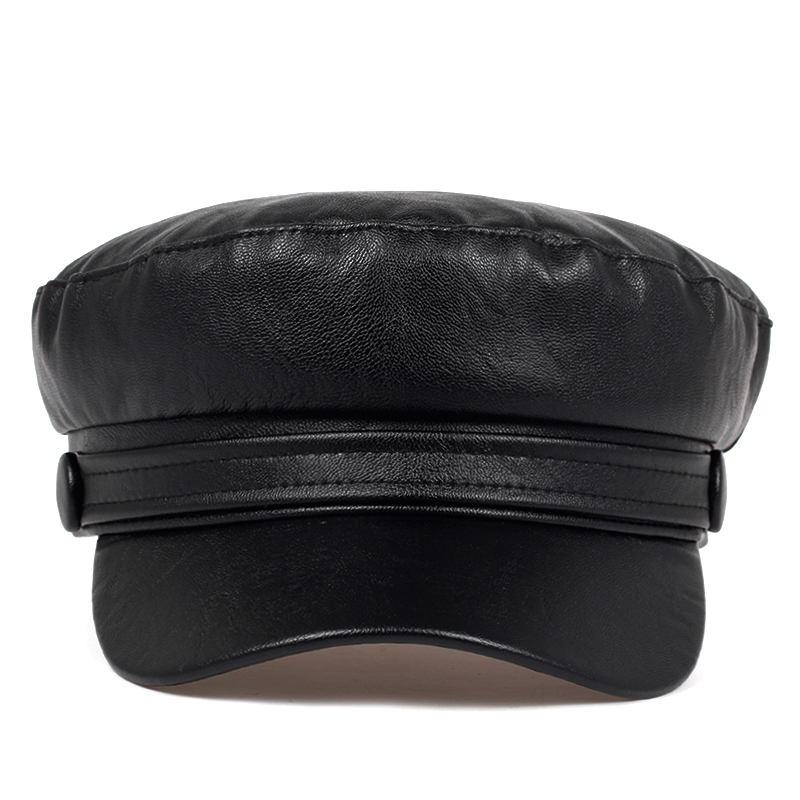 Nueva boina de cuero coreana, sombrero de moda para mujer, sombreros salvajes súper fuego, gorras de ocio al aire libre de alta calidad