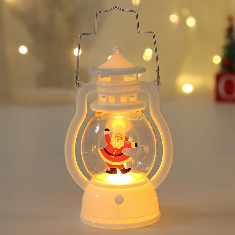 แบบพกพา LED คริสต์มาส Santa Claus Snowman โคมไฟตกแต่งในร่มไฟแบตเตอรี่ขับเคลื่อนสําหรับคริสต์มาสปีใหม่ Navidad เครื่องประดับ