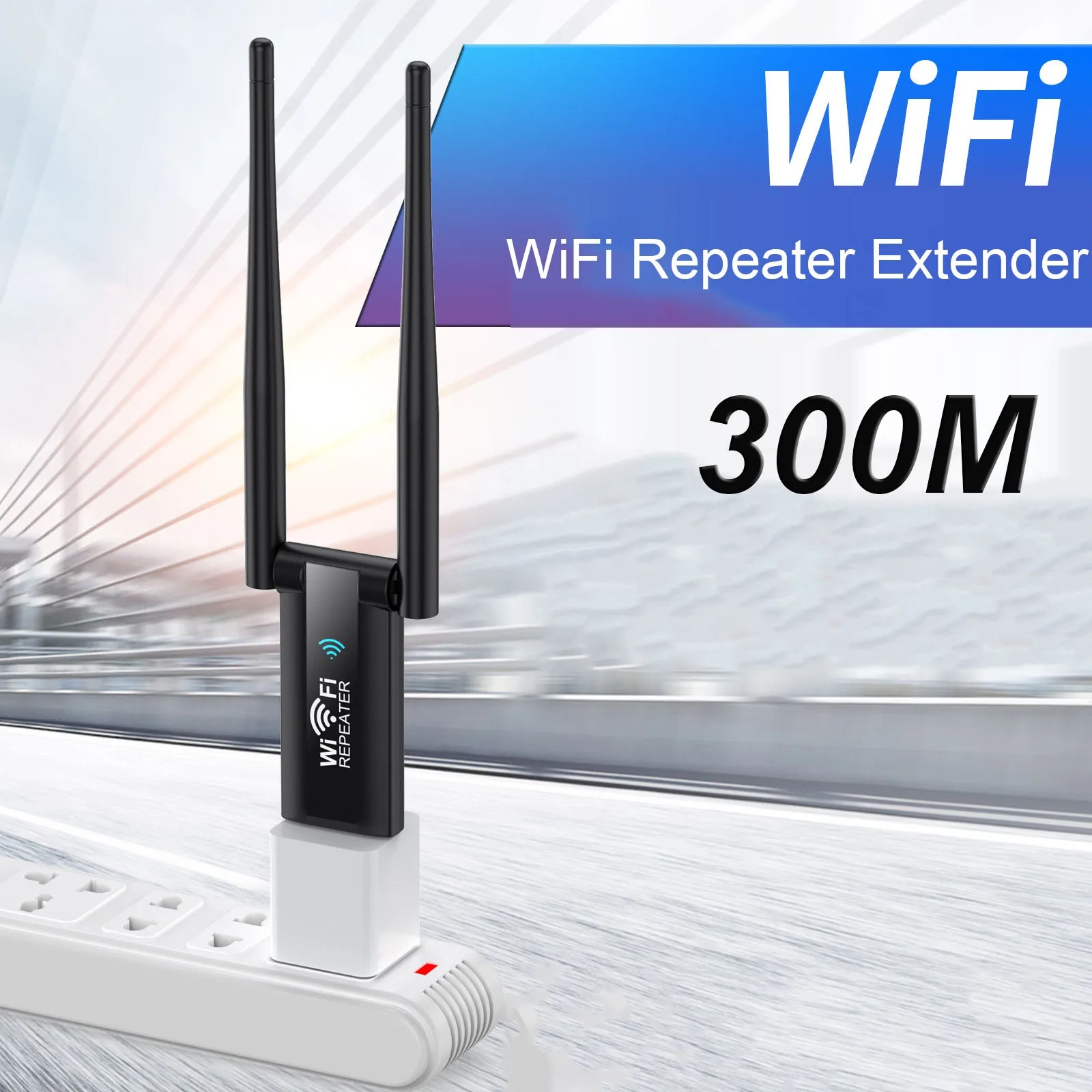 300Mbps Wireless USB WiFi Repeater Extender WiFi Signal Amplifier Booster Long Range Wi-Fi Router Home Network Card Extension